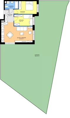 3 pokoje, mieszkanie 58,11 m², parter, oferta nr 8, Apartamenty Teligi, Marki, ul. Leonida Teligi