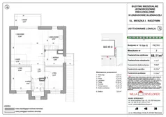 3 pokoje, mieszkanie 68,11 m², piętro 1, oferta nr 25_2, Osiedle Mieszka I, Radzymin, ul. Mieszka I