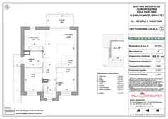 3 pokoje, mieszkanie 68,11 m², piętro 1, oferta nr 23_2, Osiedle Mieszka I, Radzymin, ul. Mieszka I
