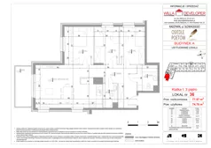 4 pokoje, mieszkanie 74,76 m², piętro 3, oferta nr 36, Osiedle Poetów, Radzymin, ul. Słowackiego