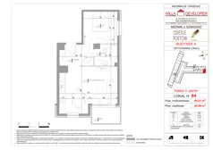 2 pokoje, mieszkanie 44,59 m², parter, oferta nr 64, Osiedle Poetów, Radzymin, ul. Słowackiego