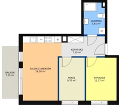 3 pokoje, mieszkanie 53,18 m², parter, oferta nr 3, Mochtyńska, Warszawa, Białołęka, Kobiałka, ul. Mochtyńska 56