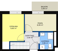 3 pokoje, mieszkanie 56,98 m², piętro 1, oferta nr 21, Mochtyńska, Warszawa, Białołęka, Kobiałka, ul. Mochtyńska 56