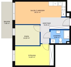 3 pokoje, mieszkanie 56,80 m², piętro 2, oferta nr 24, Mochtyńska, Warszawa, Białołęka, Kobiałka, ul. Mochtyńska 56
