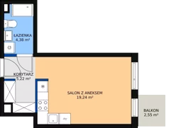 1 pokój, mieszkanie 29,00 m², piętro 2, oferta nr 28, Mochtyńska, Warszawa, Białołęka, Kobiałka, ul. Mochtyńska 56