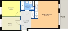 3 pokoje, mieszkanie 59,22 m², piętro 2, oferta nr 31, Mochtyńska, Warszawa, Białołęka, Kobiałka, ul. Mochtyńska 56