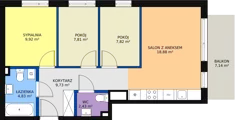 4 pokoje, mieszkanie 60,39 m², parter, oferta nr 32, Mochtyńska, Warszawa, Białołęka, Kobiałka, ul. Mochtyńska 56