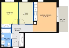 3 pokoje, mieszkanie 52,66 m², parter, oferta nr 35, Mochtyńska, Warszawa, Białołęka, Kobiałka, ul. Mochtyńska 56