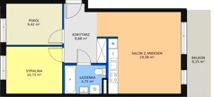 3 pokoje, mieszkanie 57,45 m², piętro 1, oferta nr 51, Mochtyńska, Warszawa, Białołęka, Kobiałka, ul. Mochtyńska 56