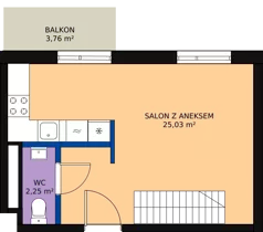 3 pokoje, mieszkanie 57,42 m², piętro 2, oferta nr 53, Mochtyńska, Warszawa, Białołęka, Kobiałka, ul. Mochtyńska 56