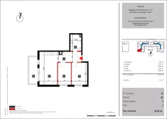 3 pokoje, mieszkanie 52,42 m², piętro 1, oferta nr 14, Mochtyńska - bud. A2, Warszawa, Białołęka, Kobiałka, ul. Mochtyńska 56A