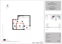 2 pokoje, mieszkanie 41,15 m², piętro 1, oferta nr 18, Mochtyńska - bud. A2, Warszawa, Białołęka, Kobiałka, ul. Mochtyńska 56A