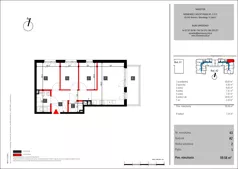 4 pokoje, mieszkanie 59,58 m², piętro 1, oferta nr 43, Mochtyńska - bud. A2, Warszawa, Białołęka, Kobiałka, ul. Mochtyńska 56A