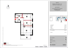 3 pokoje, mieszkanie 52,08 m², piętro 1, oferta nr 46, Mochtyńska - bud. A2, Warszawa, Białołęka, Kobiałka, ul. Mochtyńska 56A