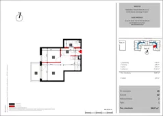 2 pokoje, mieszkanie 38,87 m², piętro 1, oferta nr 49, Mochtyńska - bud. A2, Warszawa, Białołęka, Kobiałka, ul. Mochtyńska 56A
