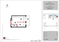 2 pokoje, mieszkanie 39,72 m², piętro 2, oferta nr 57, Mochtyńska - bud. A2, Warszawa, Białołęka, Kobiałka, ul. Mochtyńska 56A