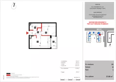 2 pokoje, mieszkanie 37,60 m², piętro 1, oferta nr 3, SKRAJNA 9, Ząbki, ul. Skrajna 9