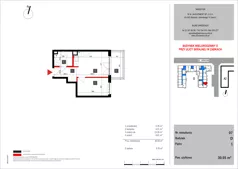 2 pokoje, mieszkanie 30,55 m², piętro 1, oferta nr 7, SKRAJNA 9, Ząbki, ul. Skrajna 9