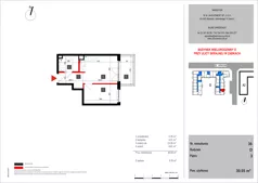 2 pokoje, mieszkanie 30,55 m², piętro 3, oferta nr 36, SKRAJNA 9, Ząbki, ul. Skrajna 9