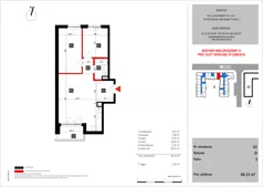 3 pokoje, mieszkanie 60,15 m², piętro 3, oferta nr 43, SKRAJNA 9, Ząbki, ul. Skrajna 9