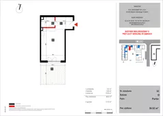 1 pokój, mieszkanie 36,52 m², parter, oferta nr 61, SKRAJNA 9, Ząbki, ul. Skrajna 9
