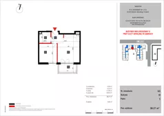 2 pokoje, mieszkanie 38,27 m², piętro 1, oferta nr 63, SKRAJNA 9, Ząbki, ul. Skrajna 9