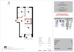 3 pokoje, mieszkanie 58,42 m², piętro 2, oferta nr 65, SKRAJNA 9, Ząbki, ul. Skrajna 9