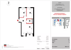 3 pokoje, mieszkanie 58,41 m², piętro 4, oferta nr 71, SKRAJNA 9, Ząbki, ul. Skrajna 9