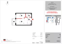 2 pokoje, mieszkanie 39,96 m², parter, oferta nr 80, SKRAJNA 9, Ząbki, ul. Skrajna 9