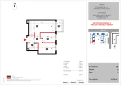 3 pokoje, mieszkanie 52,12 m², piętro 1, oferta nr 89, SKRAJNA 9, Ząbki, ul. Skrajna 9