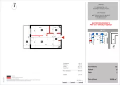 2 pokoje, mieszkanie 39,96 m², piętro 1, oferta nr 93, SKRAJNA 9, Ząbki, ul. Skrajna 9
