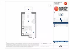 1 pokój, mieszkanie 25,72 m², piętro 1, oferta nr E/6, Mokotów Sportowy 1.3, Warszawa, Mokotów, Augustówka, ul. Antoniewska