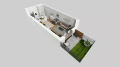 1 pokój, mieszkanie 25,38 m², piętro 1, oferta nr D/6, Bokserska 71 etap 2.3, Warszawa, Ursynów, Wyczółki, ul. Bokserska