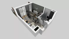 1 pokój, mieszkanie 25,32 m², parter, oferta nr D/2, Bokserska 71 etap 2.3, Warszawa, Ursynów, Wyczółki, ul. Bokserska