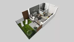 1 pokój, mieszkanie 25,32 m², parter, oferta nr D/2, Bokserska 71 etap 2.3, Warszawa, Ursynów, Wyczółki, ul. Bokserska