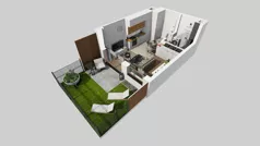 1 pokój, mieszkanie 25,43 m², parter, oferta nr D/3, Bokserska 71 etap 2.3, Warszawa, Ursynów, Wyczółki, ul. Bokserska