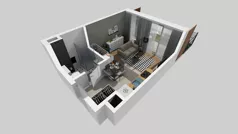 1 pokój, mieszkanie 25,43 m², parter, oferta nr D/3, Bokserska 71 etap 2.3, Warszawa, Ursynów, Wyczółki, ul. Bokserska