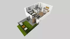 1 pokój, mieszkanie 37,80 m², parter, oferta nr D/8, Osiedle Wilno 8.1.2, Warszawa, Targówek, Elsnerów, ul. Bukowiecka