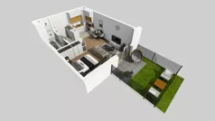 1 pokój, mieszkanie 37,80 m², parter, oferta nr D/8, Osiedle Wilno 8.1.2, Warszawa, Targówek, Elsnerów, ul. Bukowiecka