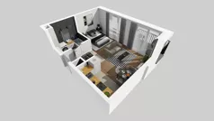 1 pokój, mieszkanie 34,90 m², piętro 1, oferta nr D/11, Osiedle Wilno 8.1.2, Warszawa, Targówek, Elsnerów, ul. Bukowiecka