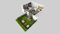1 pokój, mieszkanie 32,24 m², parter, oferta nr D/55, Osiedle Wilno 8.1.2, Warszawa, Targówek, Elsnerów, ul. Bukowiecka