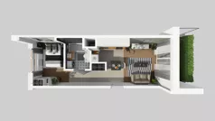 1 pokój, mieszkanie 35,43 m², parter, oferta nr B/1, Osiedle Wilno 8.1.2, Warszawa, Targówek, Elsnerów, ul. Bukowiecka