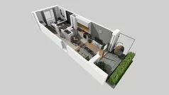 1 pokój, mieszkanie 35,43 m², parter, oferta nr B/1, Osiedle Wilno 8.1.2, Warszawa, Targówek, Elsnerów, ul. Bukowiecka