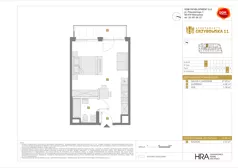 1 pokój, apartament 33,60 m², piętro 7, oferta nr A/139, Apartamenty Grzybowska 11, Warszawa, Śródmieście, Śródmieście Północne, ul. Grzybowska 11