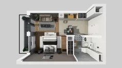 1 pokój, apartament 33,60 m², piętro 7, oferta nr A/139, Apartamenty Grzybowska 11, Warszawa, Śródmieście, Śródmieście Północne, ul. Grzybowska 11