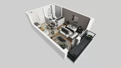1 pokój, apartament 33,60 m², piętro 7, oferta nr A/139, Apartamenty Grzybowska 11, Warszawa, Śródmieście, Śródmieście Północne, ul. Grzybowska 11