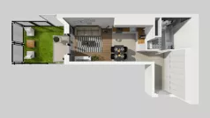 1 pokój, mieszkanie 32,65 m², parter, oferta nr A/55, Apartamenty nad Oławką, Wrocław, Przedmieście Oławskie, Krzyki, ul. Krakowska 98