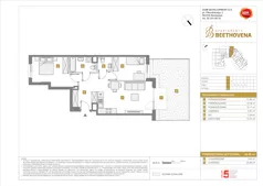 3 pokoje, apartament inwestycyjny 63,82 m², parter, oferta nr D/2, Beethovena - apartamenty inwestycyjne, Warszawa, Mokotów, Sielce, ul. Ludwiga van Beethovena