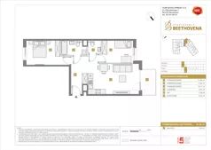 3 pokoje, apartament inwestycyjny 61,39 m², piętro 1, oferta nr D/5, Beethovena - apartamenty inwestycyjne, Warszawa, Mokotów, Sielce, ul. Ludwiga van Beethovena