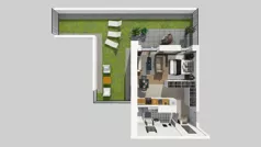 1 pokój, mieszkanie 33,93 m², piętro 1, oferta nr B/2, Osiedle przy Wielickiej etap 1.2, Kraków, Bieżanów-Prokocim, ul. M. Orwid